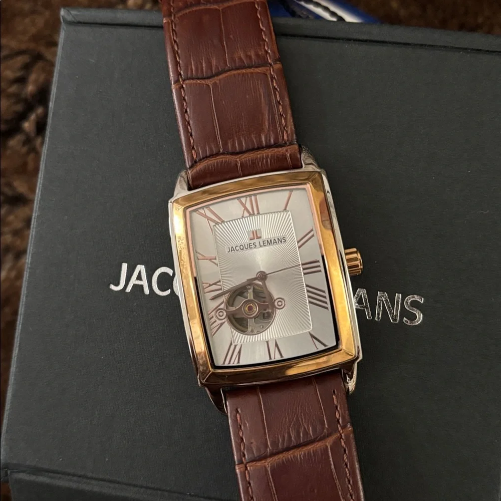 Automatic Jacques Lemans Men’s Vintage-Style Watch Austria/Swiss Movement - Picture 11 of 13